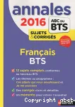 Annales 2016 Français BTS