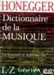 Dictionnaire de la Musique : Les hommes et leurs oeuvres (L-Z)