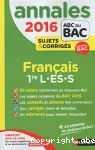 Annales bac 2016 Français 1res L/ES/S