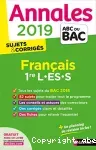 Annales 2019 Français 1re L-ES-L